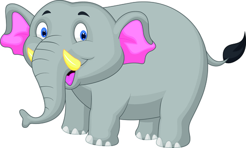 lovely cartoon elephant vector material 08 lovely elephant cartoon   