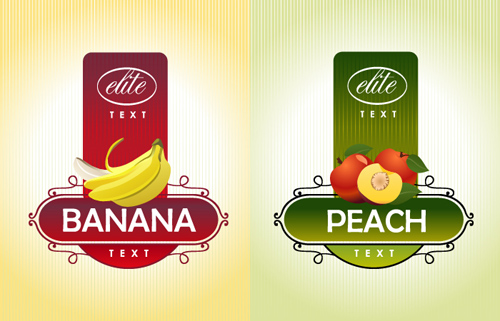 Delicate fruit advertising labels vector 03 labels fruit delicate advertising   