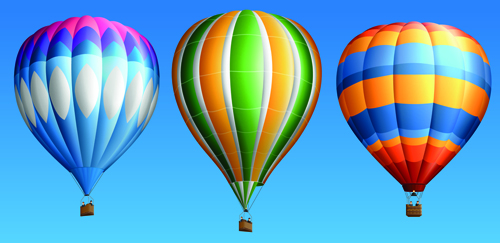 Creative colorful hot air balloons vector material 02 vector material material Hot air balloon creative colorful balloons balloon   