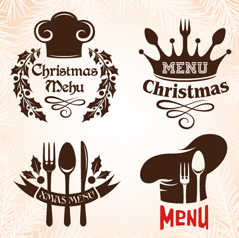 Christmas menu design elements vector set 05 menu elements christmas   