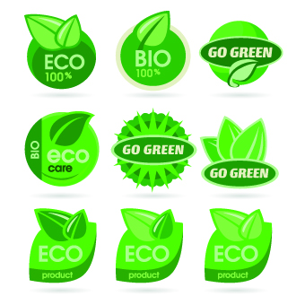 ECO labels and logos vector set 02 logos logo labels label eco   