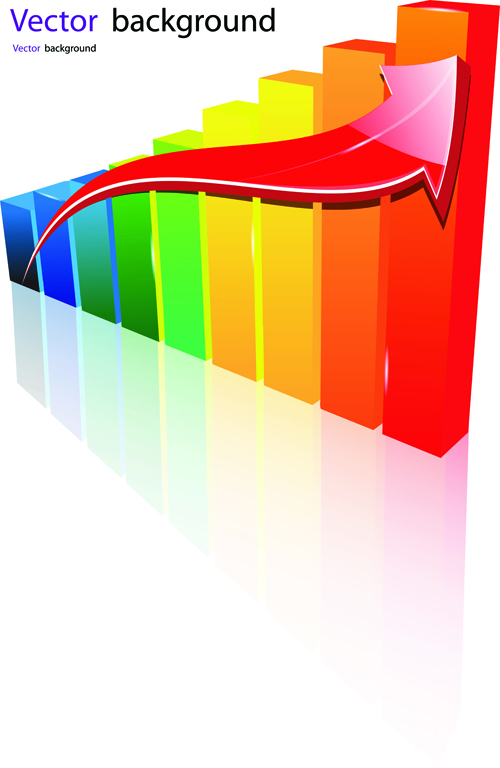 Set of Schedule Growth arrow backgrounds vector 01 schedule growth arrow   