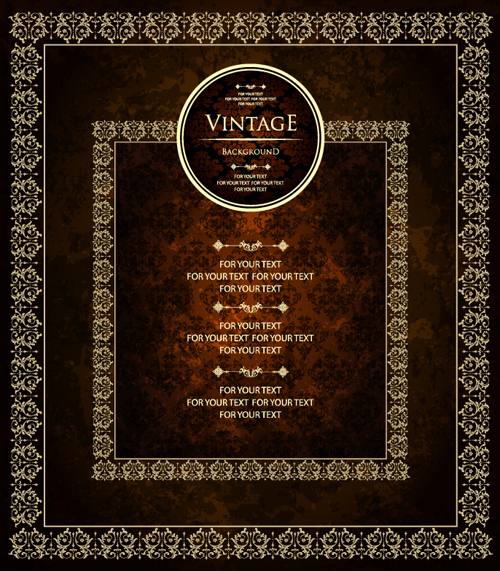 Golden frames vintage background art vector vintage golden frames frame background   