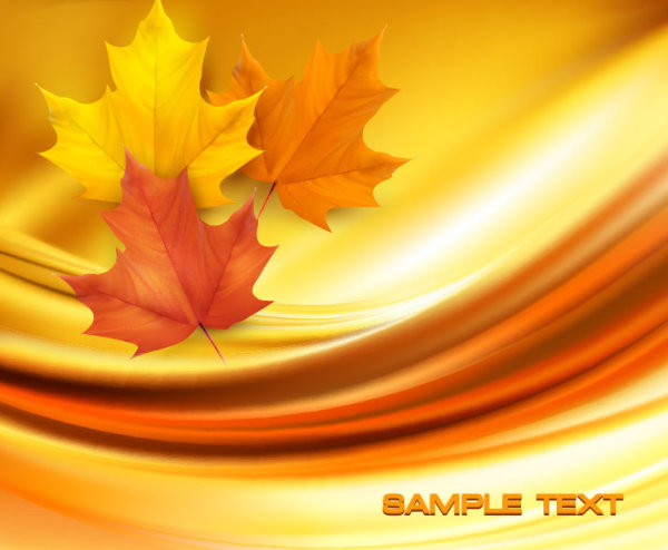 Autumn of Maple leaf vector background set 04 maple leaf leaf autumn   