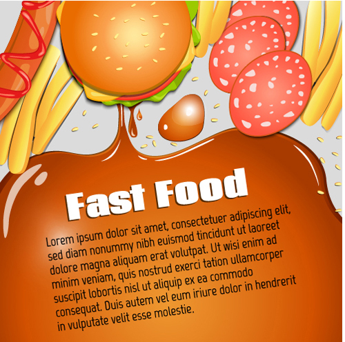 Modern fast food poster material vector 08 poster modern food fast food   