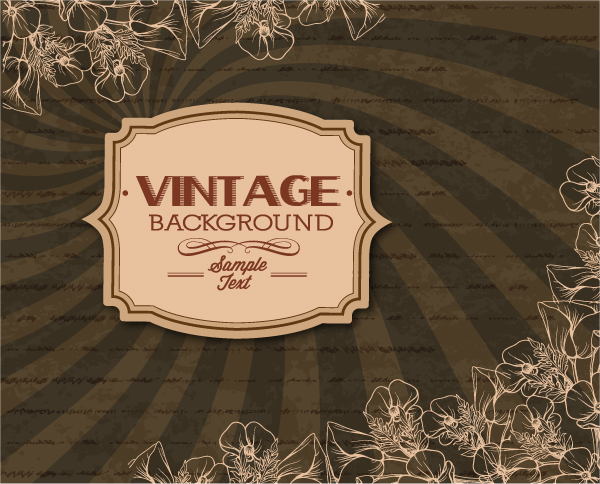 Elegant Vintage background set 07 vintage vector illustration illustration background   