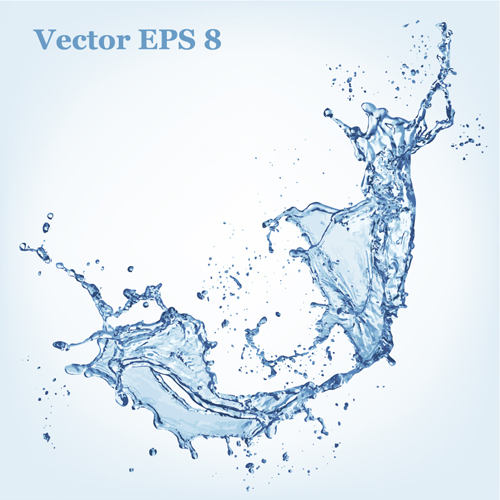 Water splash effect vector background set 06 water splash effect background   