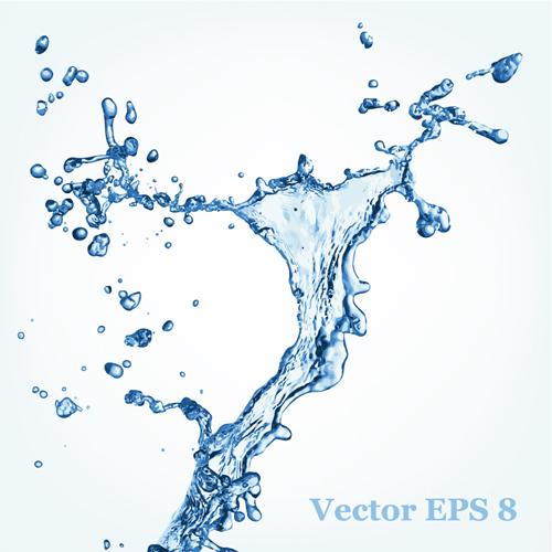 Water splash effect vector background set 04 water splash effect background   