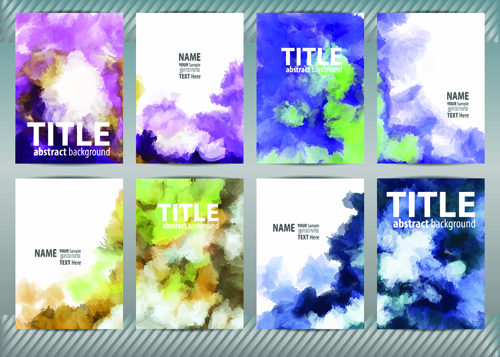 Best business flyers cover watercolor style vector 01 watercolor flyer cover business   