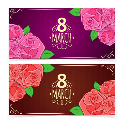 Beautiful 8 march womens day banner vector womens day business beautiful banner 8 March   