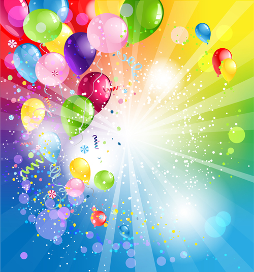 Shiny Color Balloons vector 03 shiny holiday color balloons balloon   