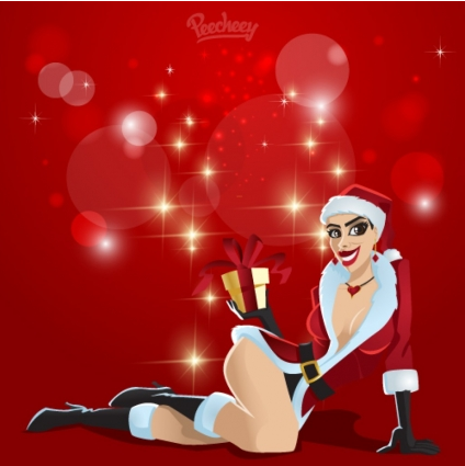 Santgirl illustration Free vector Santgirl illustration   