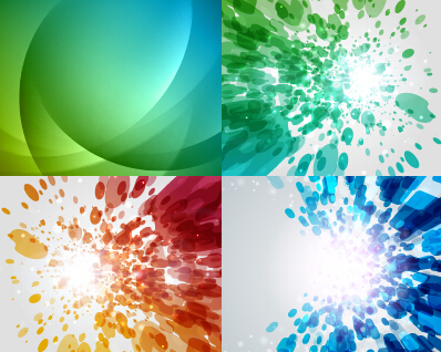 Colored abstract art background vectors set 04 colored background abstract art   
