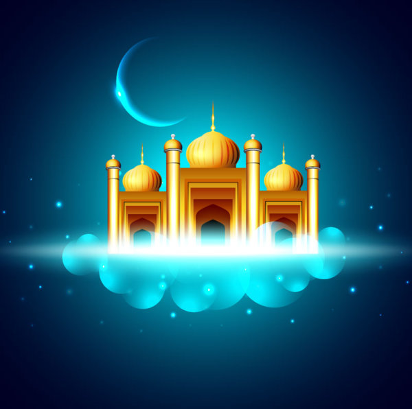 Mysterious Islam Building elements vector 04 mysterious Islam elements element building   