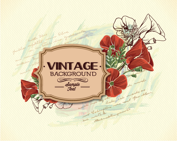 Elegant Vintage background set 05 vintage vector illustration illustration background   