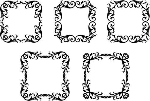 Smlpe floral frames vectors 01 frames floral   