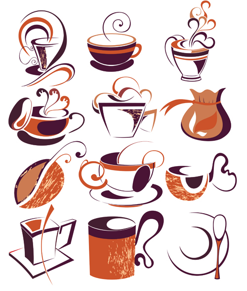 Vintage coffee Logo design vector material 02 vintage material logo coffee   