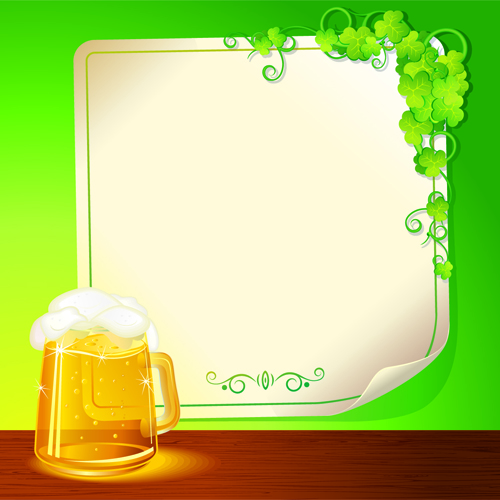 Set of Beer and Paper Poster vector graphic 02 poster paper beer   