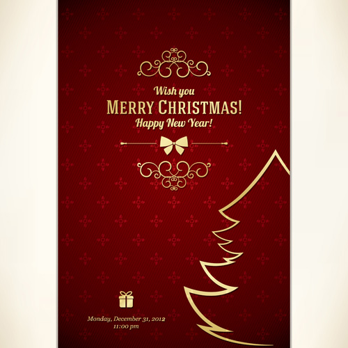 Vintage 2014 christmas background design vector 06 vintage christmas background design 2014   