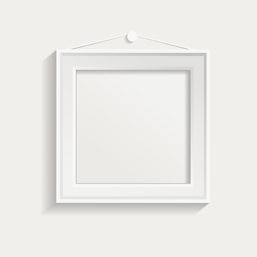 White frame on wall vector design 04 white wall frame design   