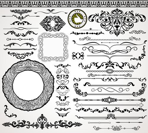 Ornaments elements border and frames vecor 03 ornaments ornament frames frame elements element border   