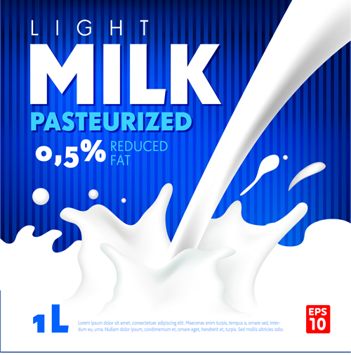 Blue style milk poster creative vector 02 poster milk creative blue   
