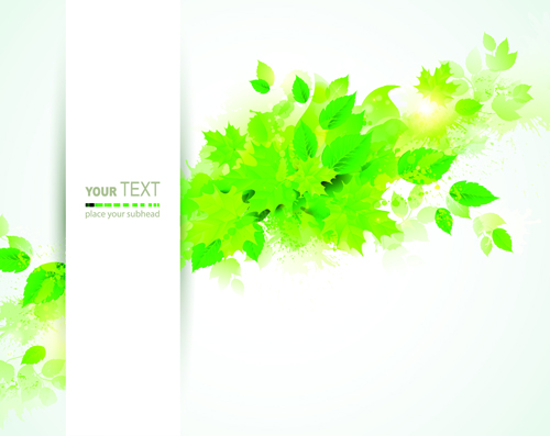 Green leaves with grunge background graphics vector 02 leave green leaves background   