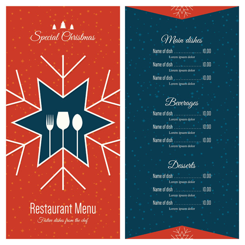 2016 Christmas restaurant menu vector material 03 restaurant menu material christmas 2016   