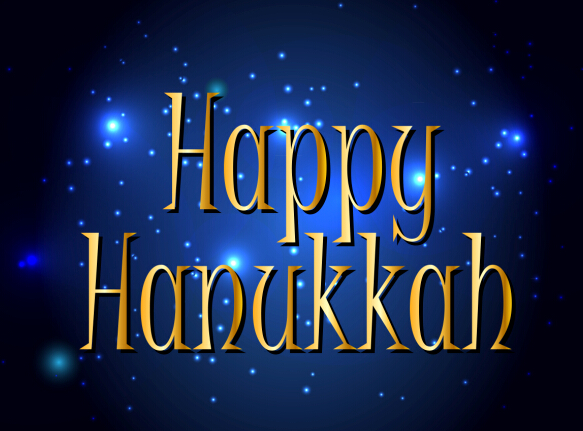 Happy hanukkah blue background vector material happy hanukkah blue background   