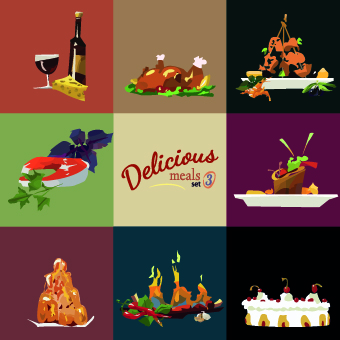 Different Food Objects Vector 03 objects object different   