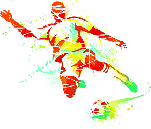 Colored sports elements vector art 01 sports Sport elements element colored   