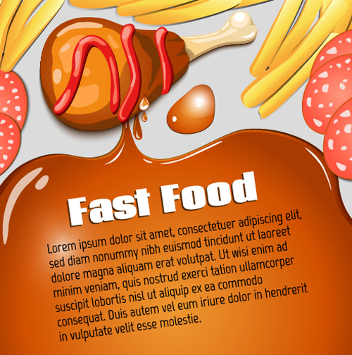 Modern fast food poster material vector 07 poster modern fast food   