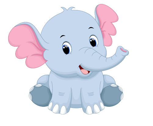 lovely cartoon elephant vector material 15 lovely elephant cartoon   