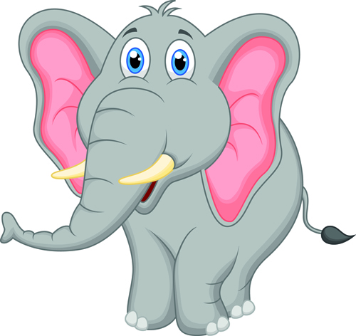 lovely cartoon elephant vector material 06 lovely elephant cartoon   