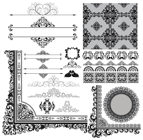 Ornaments elements border and frames vecor 02 ornaments ornament frames frame elements element border   