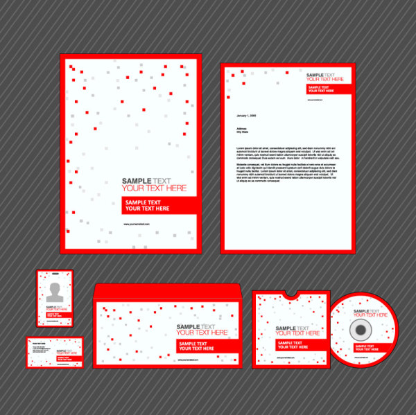 Set of Business identity Kit template design vector 02 template kit identity business   