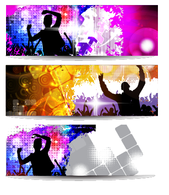 Music party creative banner vector graphics 01 vector graphics party music creative banners banner   