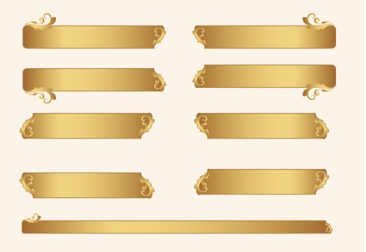 Gold ornament frames with floral vector ornament gold frames floral   