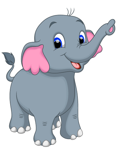 lovely cartoon elephant vector material 12 lovely elephant cartoon   