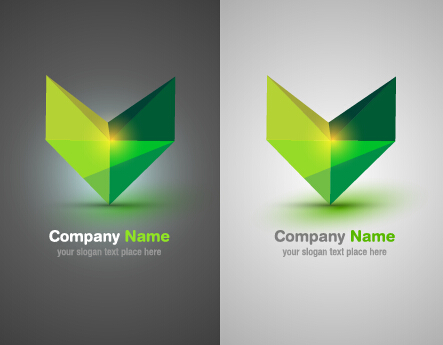 Colorful abstract company logos set vector 06 logos logo company colorful abstract   