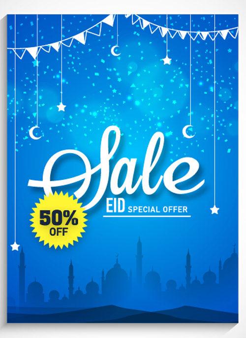 Eid special offer sale flyer vector set 07 special sale offer flyer   