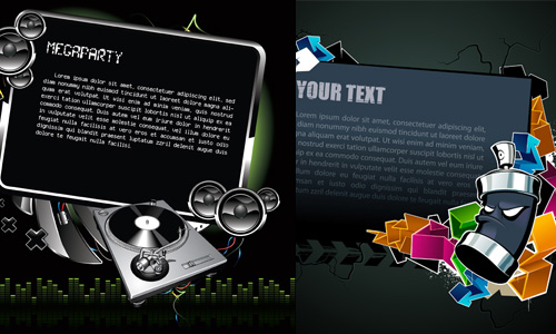 Cool black background Vector graphic text box template cool black background   