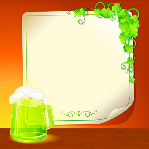 Set of Beer and Paper Poster vector graphic 01 poster paper beer   