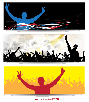 Music party creative banner vector graphics 04 vector graphics vector graphic party music graphics banner   