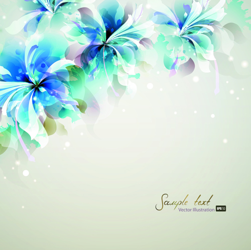 Blue style watercolor flowers vector background 03 watercolor Vector Background flower blue background   