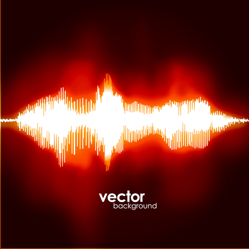 Various Audio wave light vector backgrounds set 02 Various light Audio wave audio   