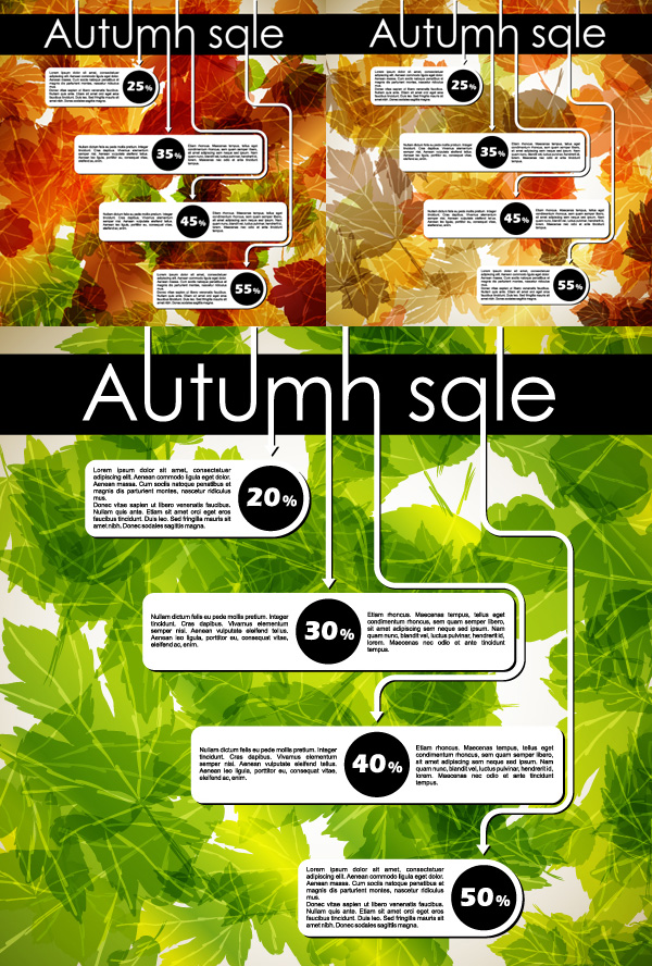 Autumn discount design vector market promotion discount background autumn leaves autumn promotion   