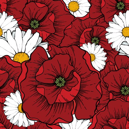 Beautiful flowers seamless pattern art vector 01 seamless pattern flower Beautiful flowers beautiful   