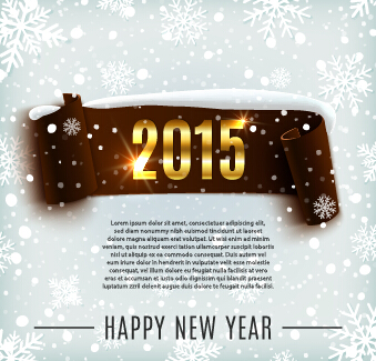 2015 new year banner with snowflake pattern vector graphics snowflake pattern vector pattern banner   