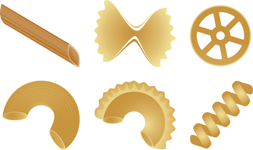 Different Pasta elements vector set 02 Pasta elements element different   